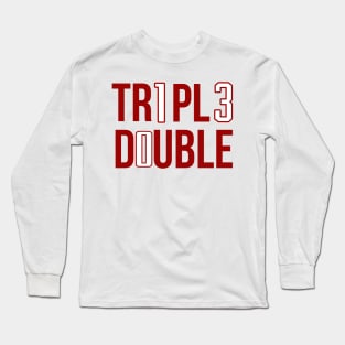 Triple Double 'James Harden x Russell Westbrook' NBA Houston Rockets Long Sleeve T-Shirt